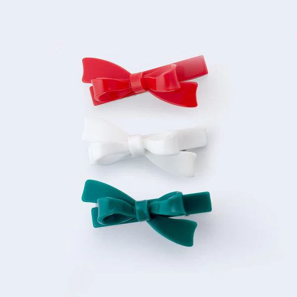 Acrylic Hair Clips - Festive Bows