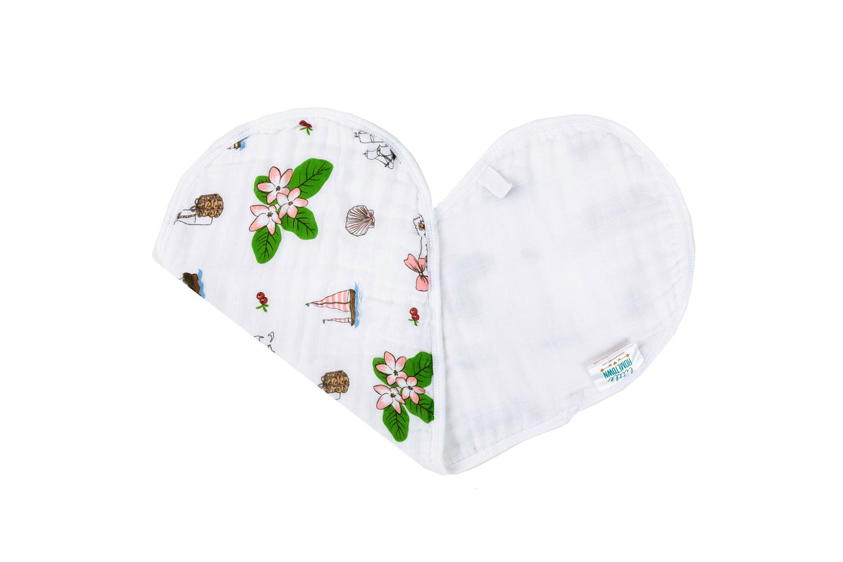 2-in-1 Burp Cloth and Bib - Massachusetts Floral