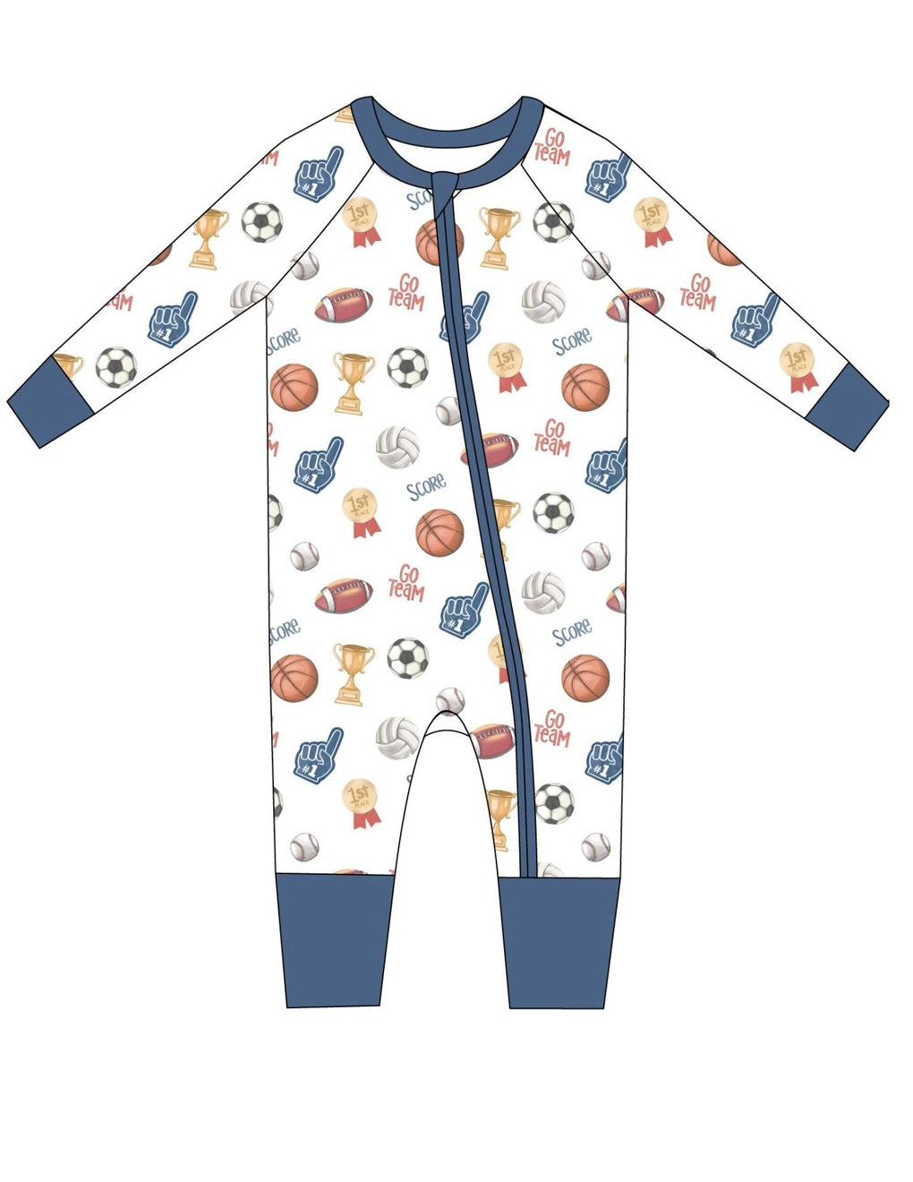 Bamboo Convertible Footie - All Stars