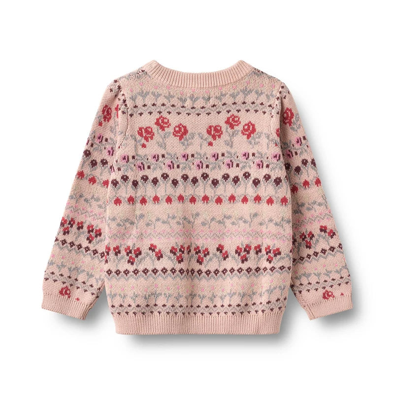 Mikmak Jacquard Pullover - Dim Rose