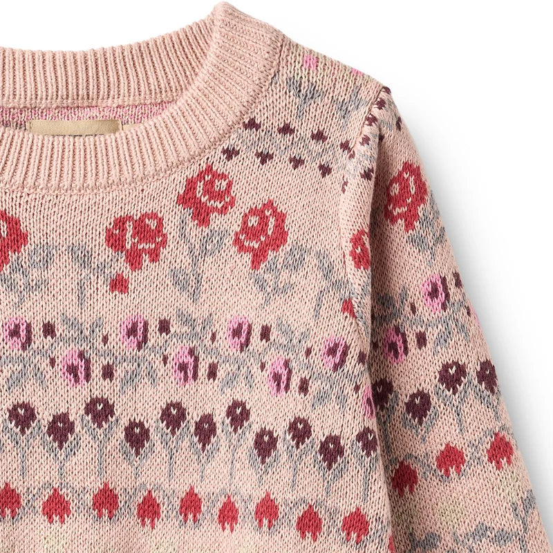 Mikmak Jacquard Pullover - Dim Rose