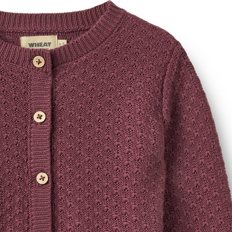 Magnella Knit Cardigan - Eggplant