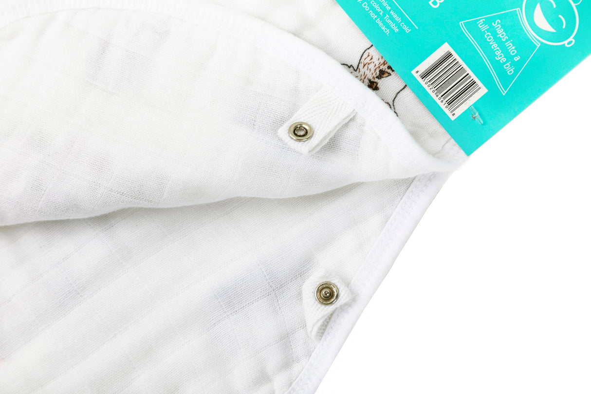 2-in-1 Burp Cloth and Bib - Massachusetts Floral