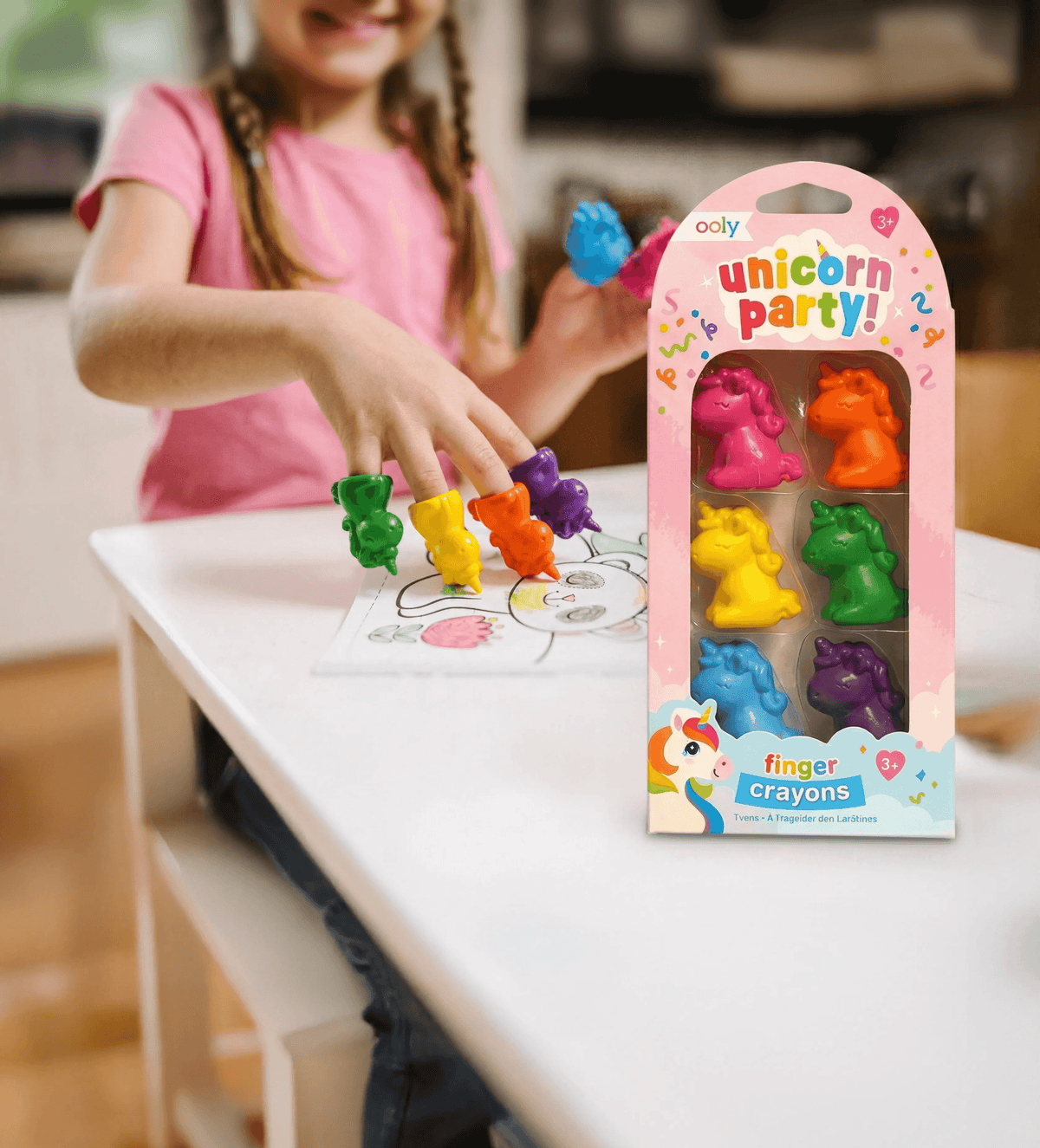 Unicorn Party Finger Crayons