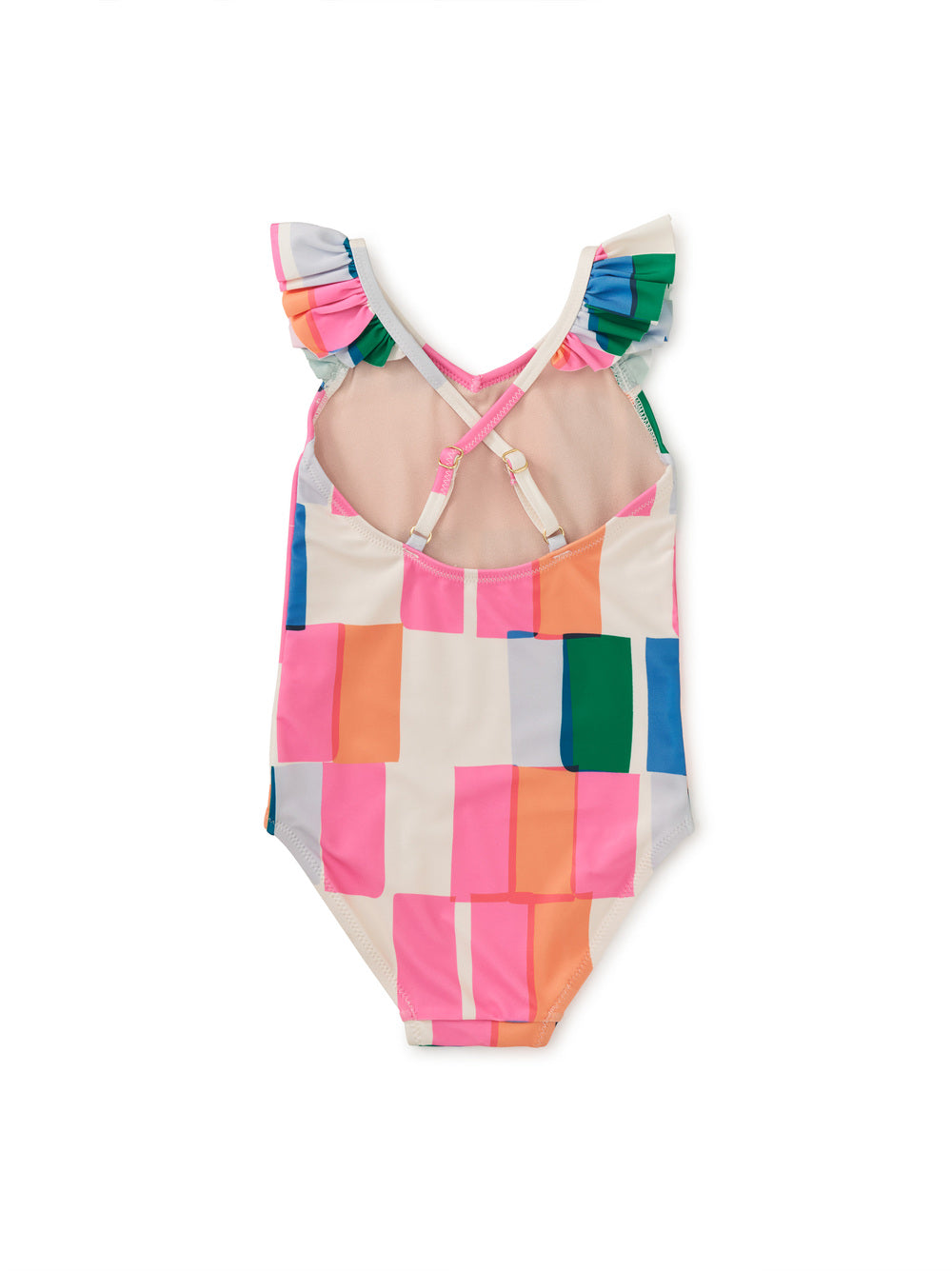 Ruffle One-Piece Swimsuit - Copacabana Tile FINAL SALE