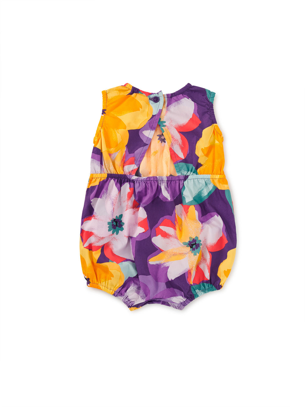 Peek-a-Boo Back Baby Romper - Large Tropical Floral FINAL SALE