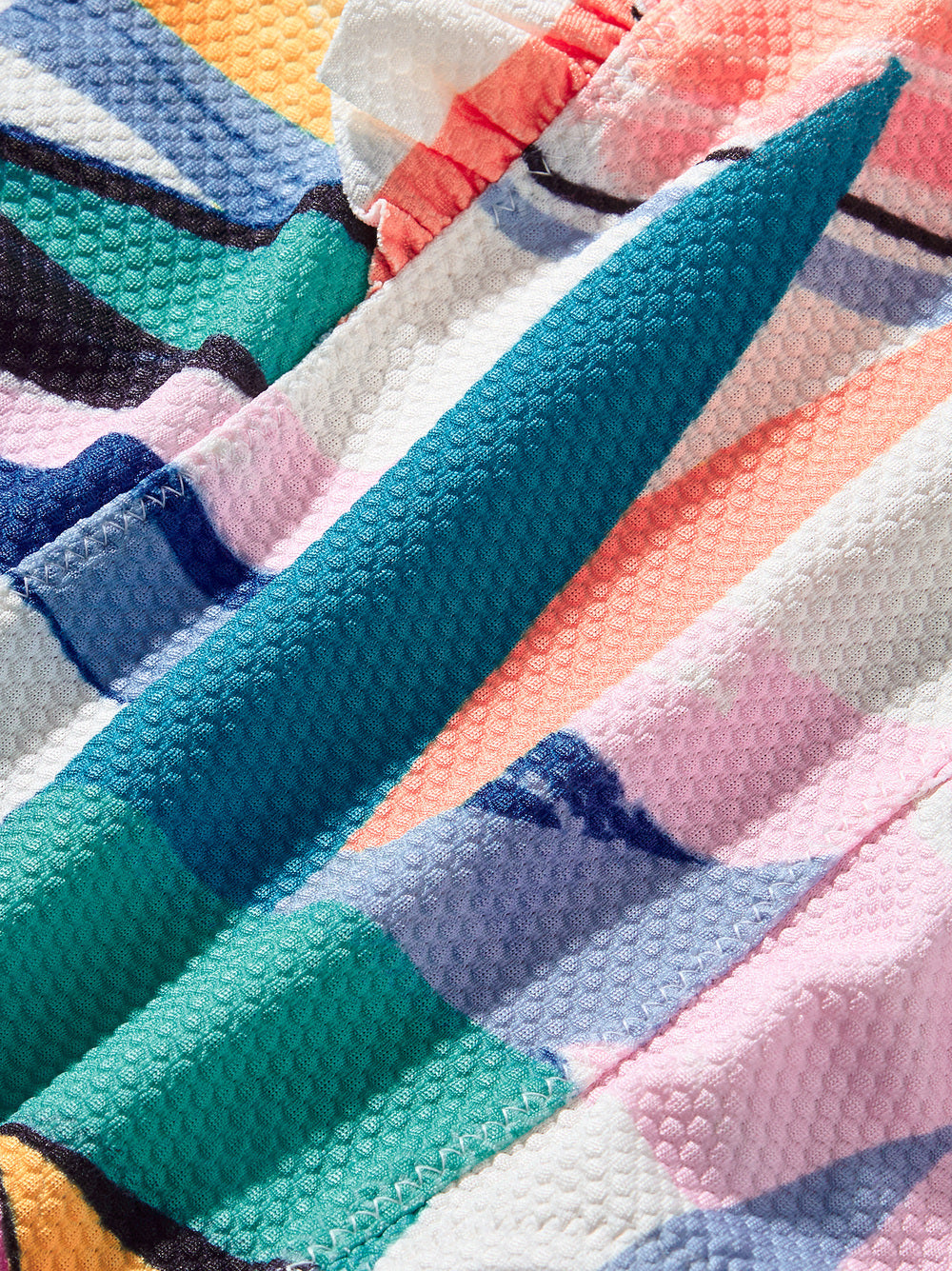 Ruffle One Piece Swimsuit - Bird of Paradise Stripe FINAL SALE