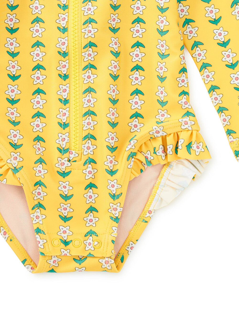 Rash Guard Swimsuit - Vintage Floral Tile