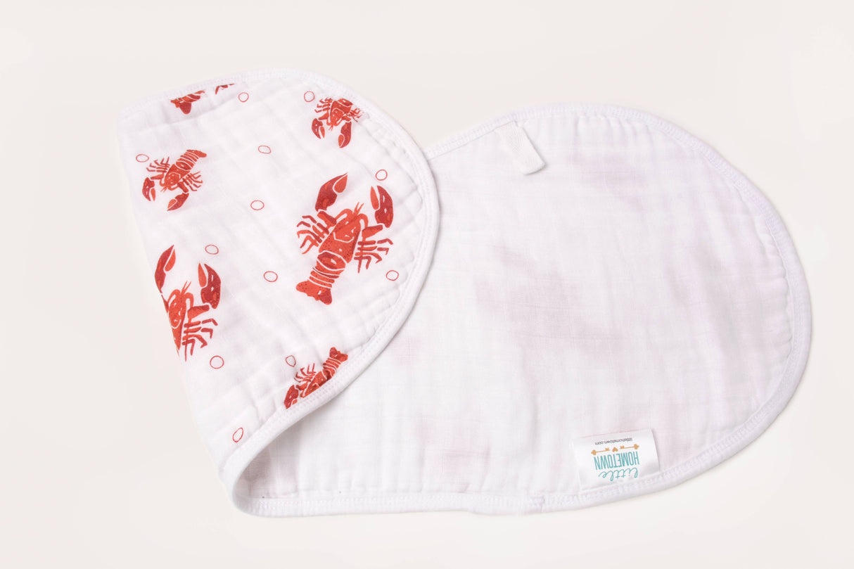 2-in-1 Burp Cloth and Bib -Heads or Tails