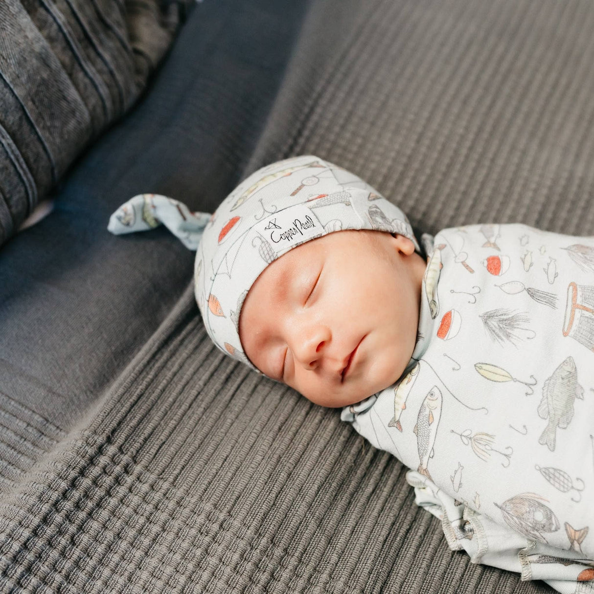 Knit Swaddle Blanket - Trout