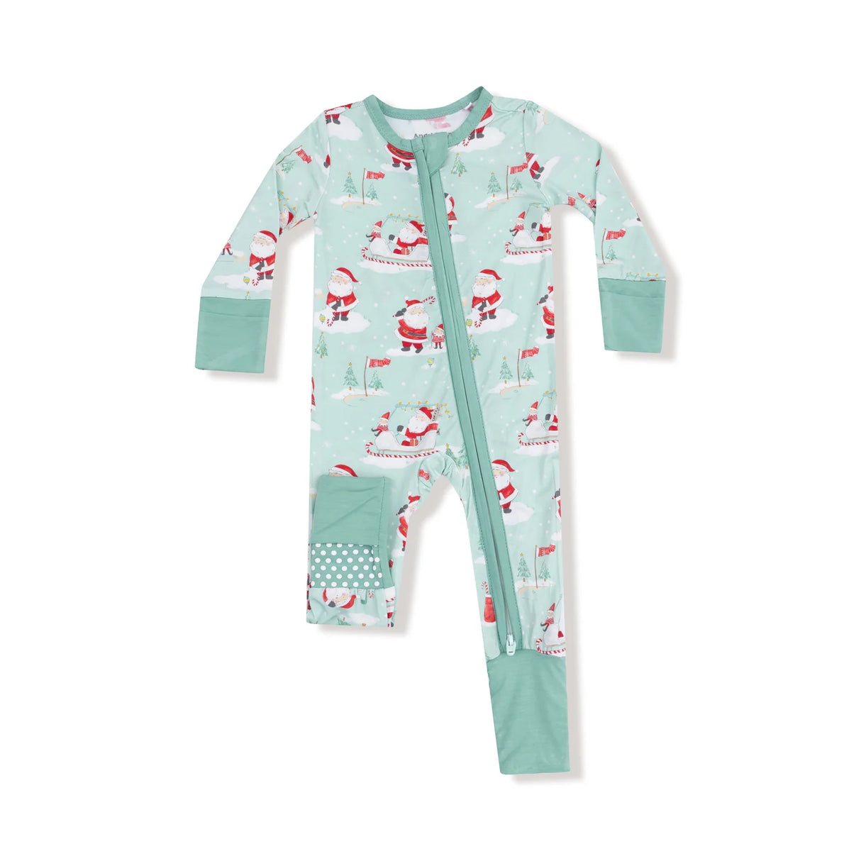 Zip Romper - Golfing Santa and Elves