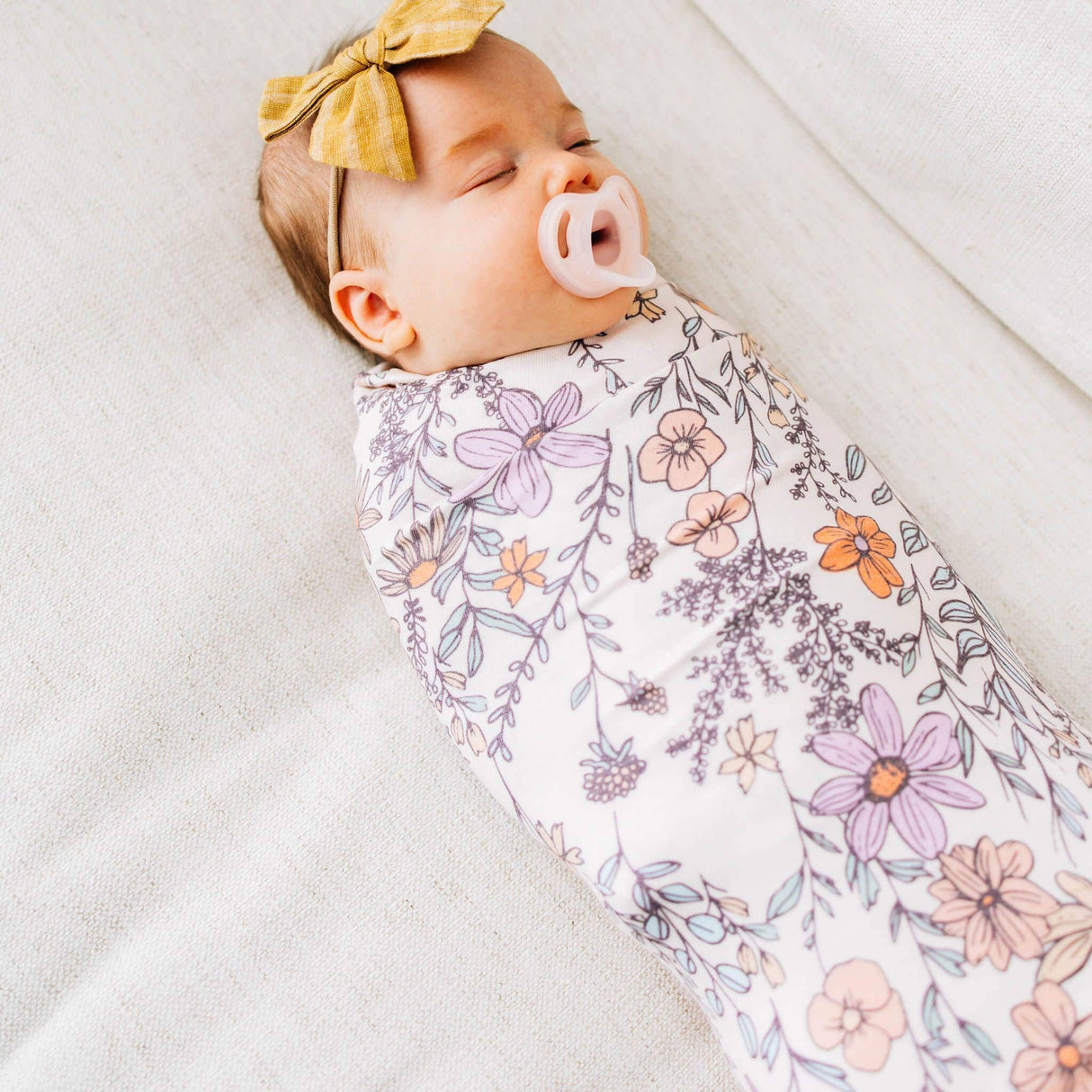 Knit Swaddle Blanket - Flora