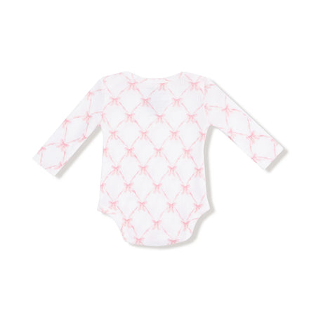 Long Sleeve Bodysuit - Ribbon Bow Trellis