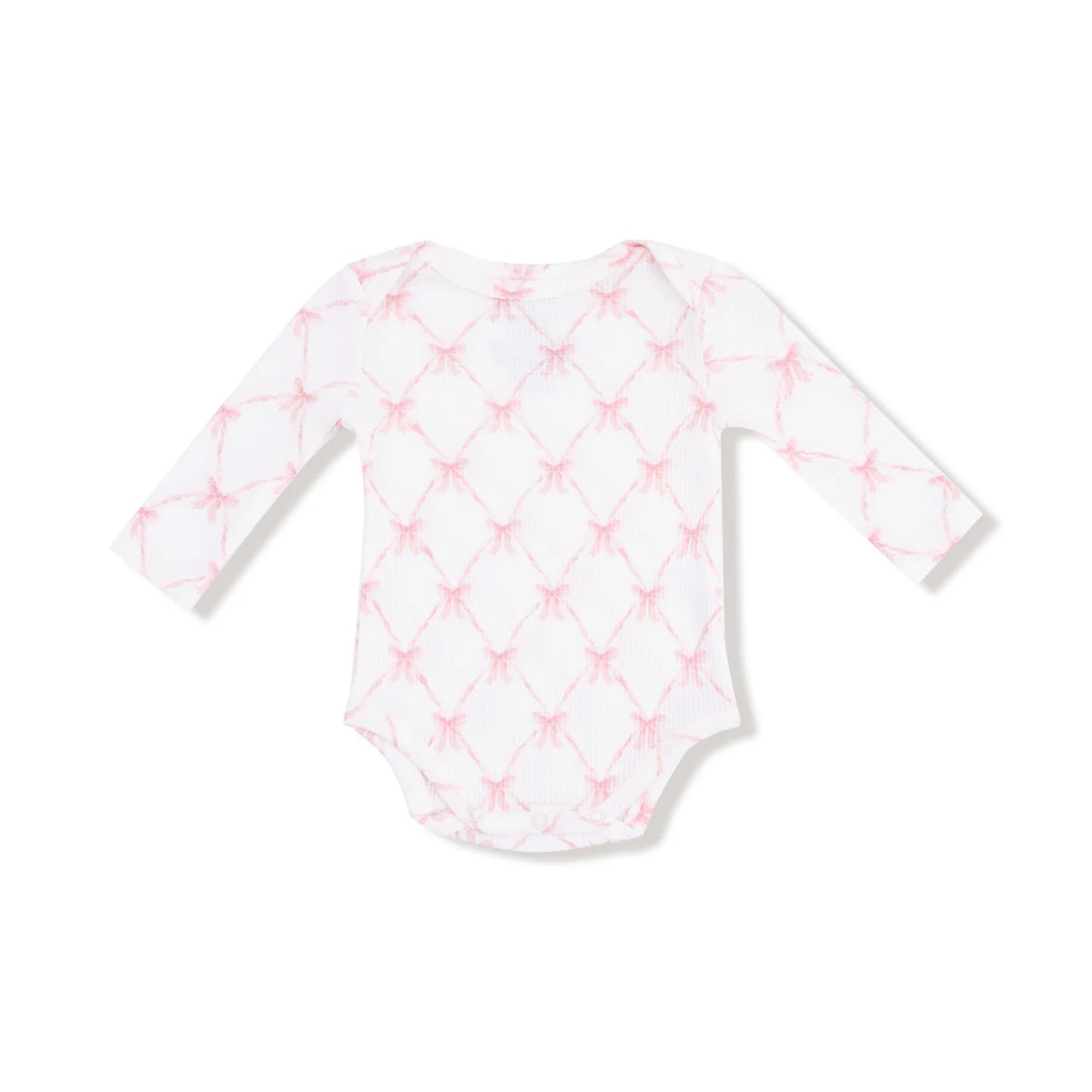 Long Sleeve Bodysuit - Ribbon Bow Trellis
