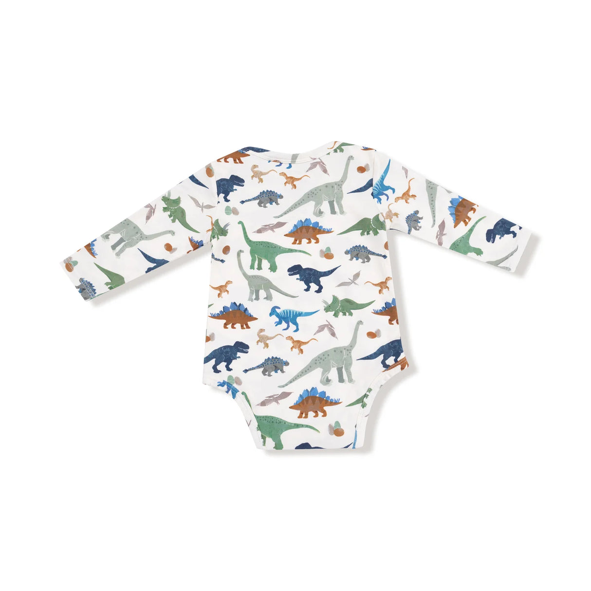 Long Sleeve Bodysuit - Washy Dinos