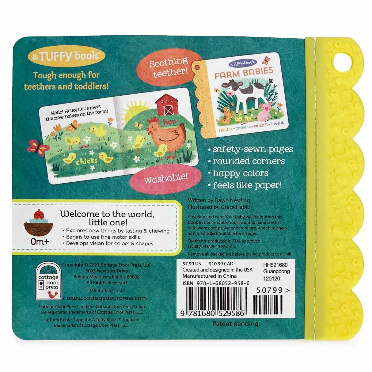 Tuffy Teether Book - Farm Babies