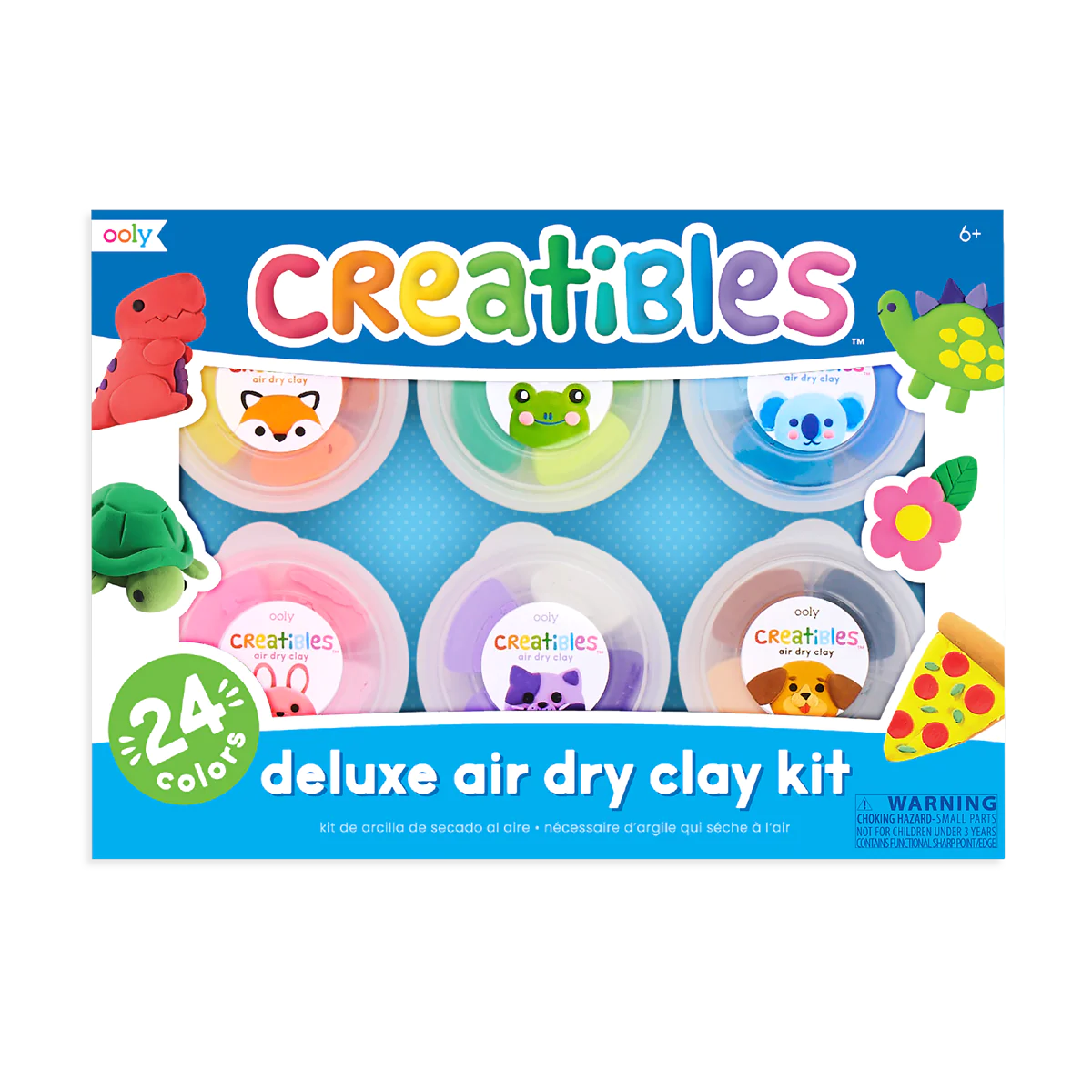 Creatibles DIY Air Dry Clay Kit - 24 Colors