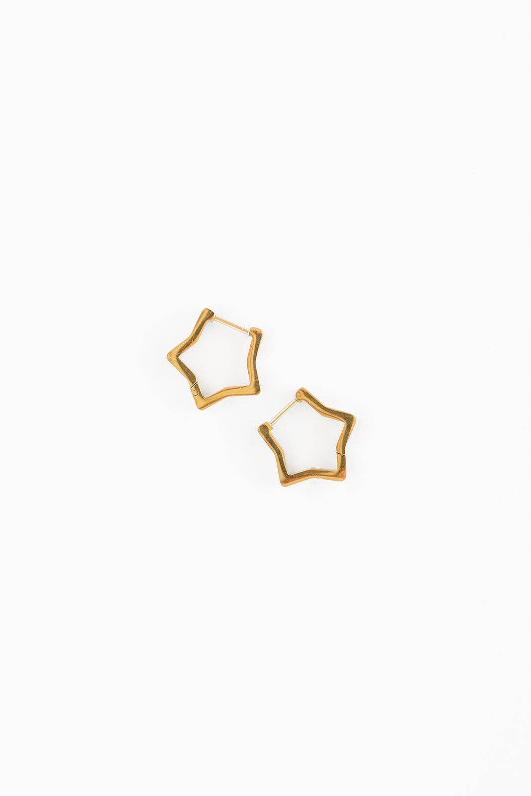 Pip Pop Post Earrings - Gold Star Hoop