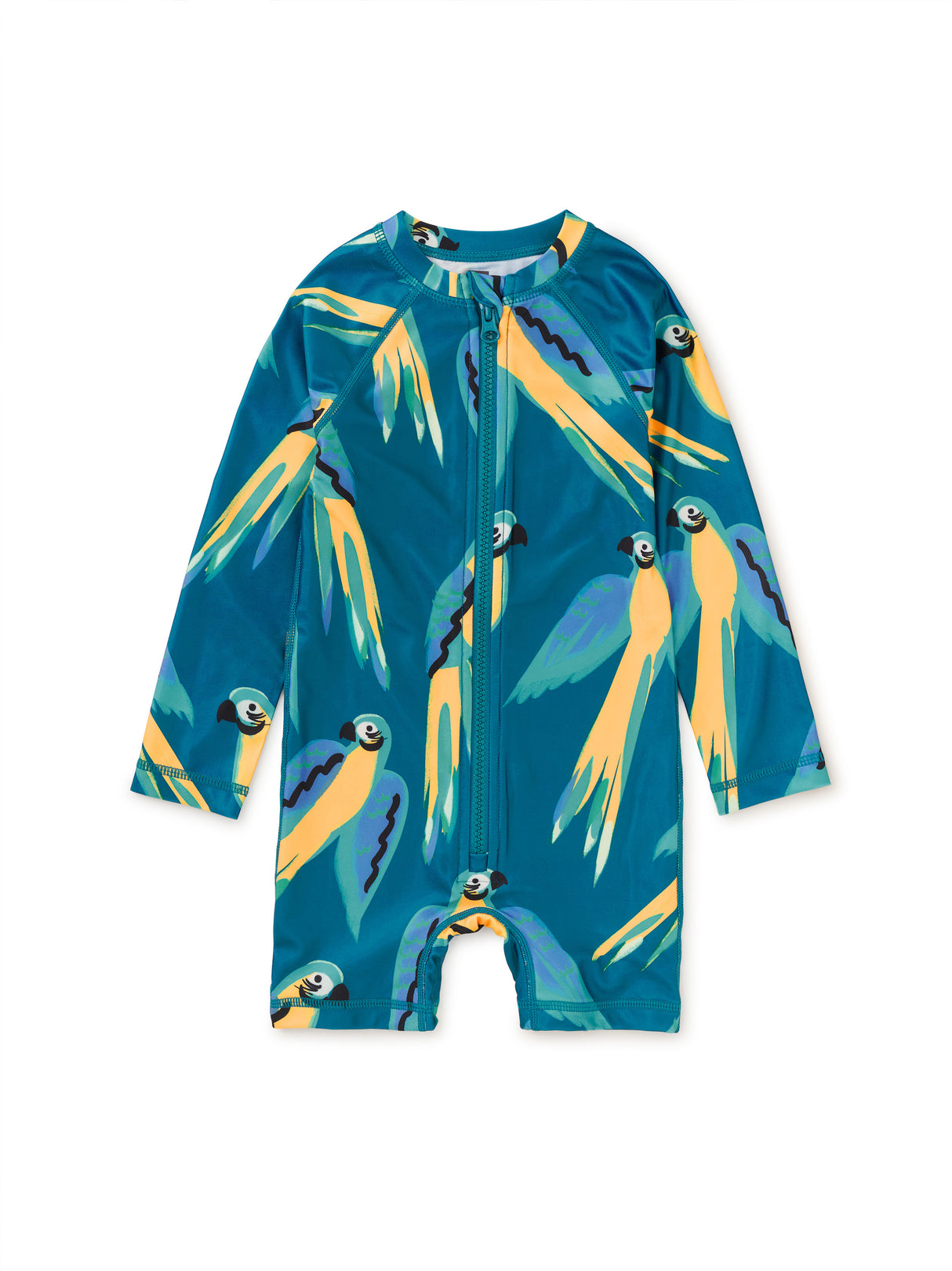 Rash Guard Swimsuit - Blue & Yellow Macaws FINAL SALE