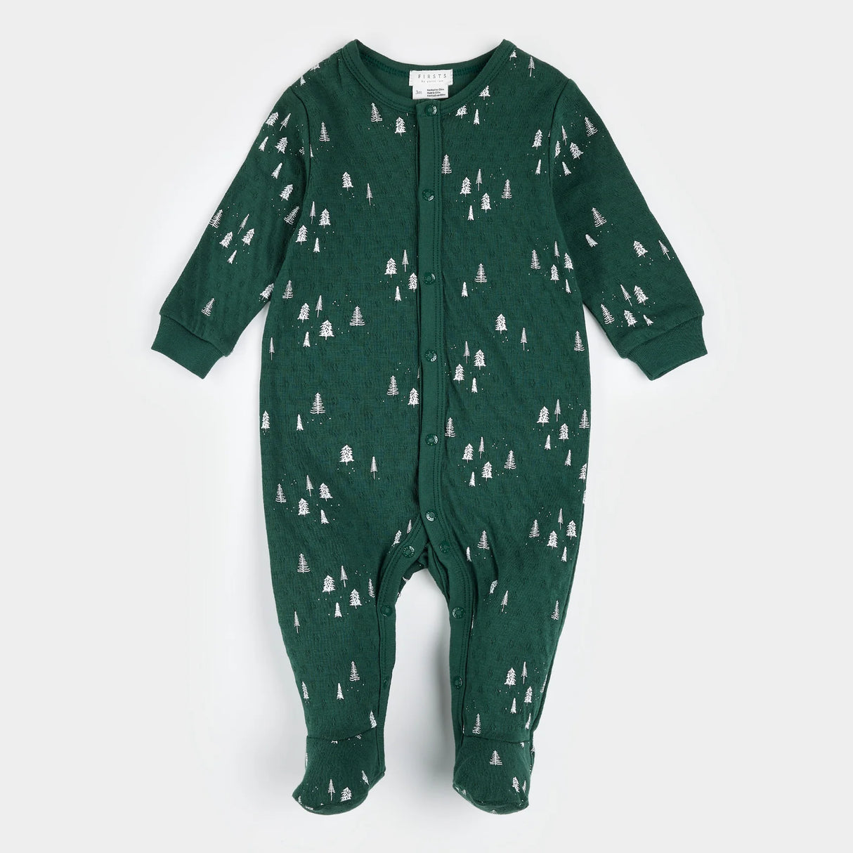 Pointelle Footie - Alpine Trees