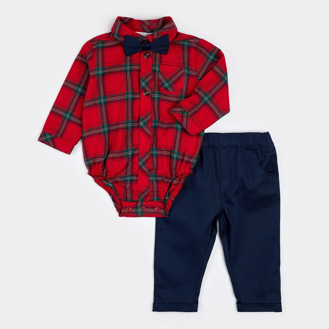 Flannel Outfit Set - Scarlet Plaid FINAL SALE