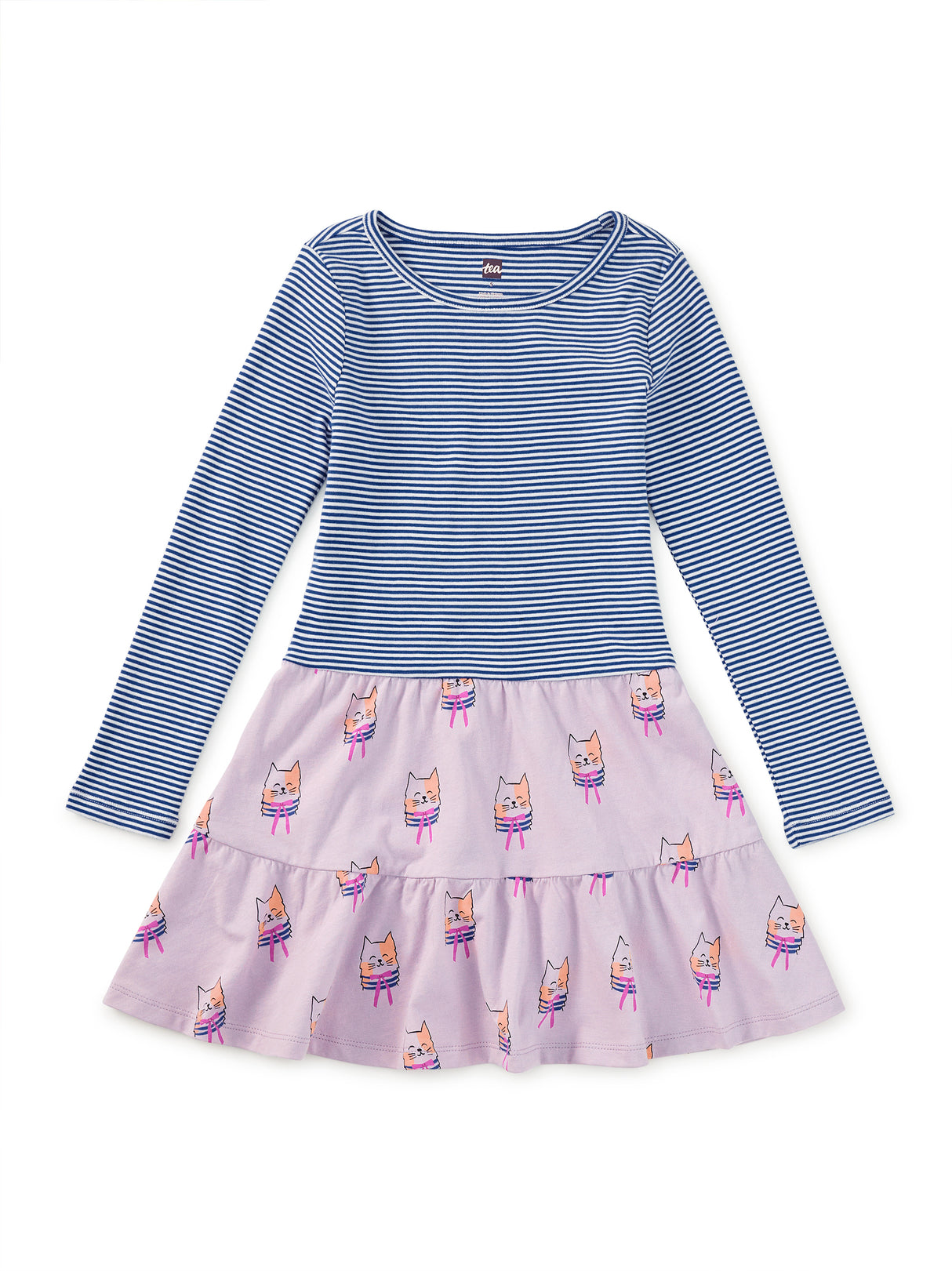 Tiered Skirted Twirl Dress - Bow Tie Cats