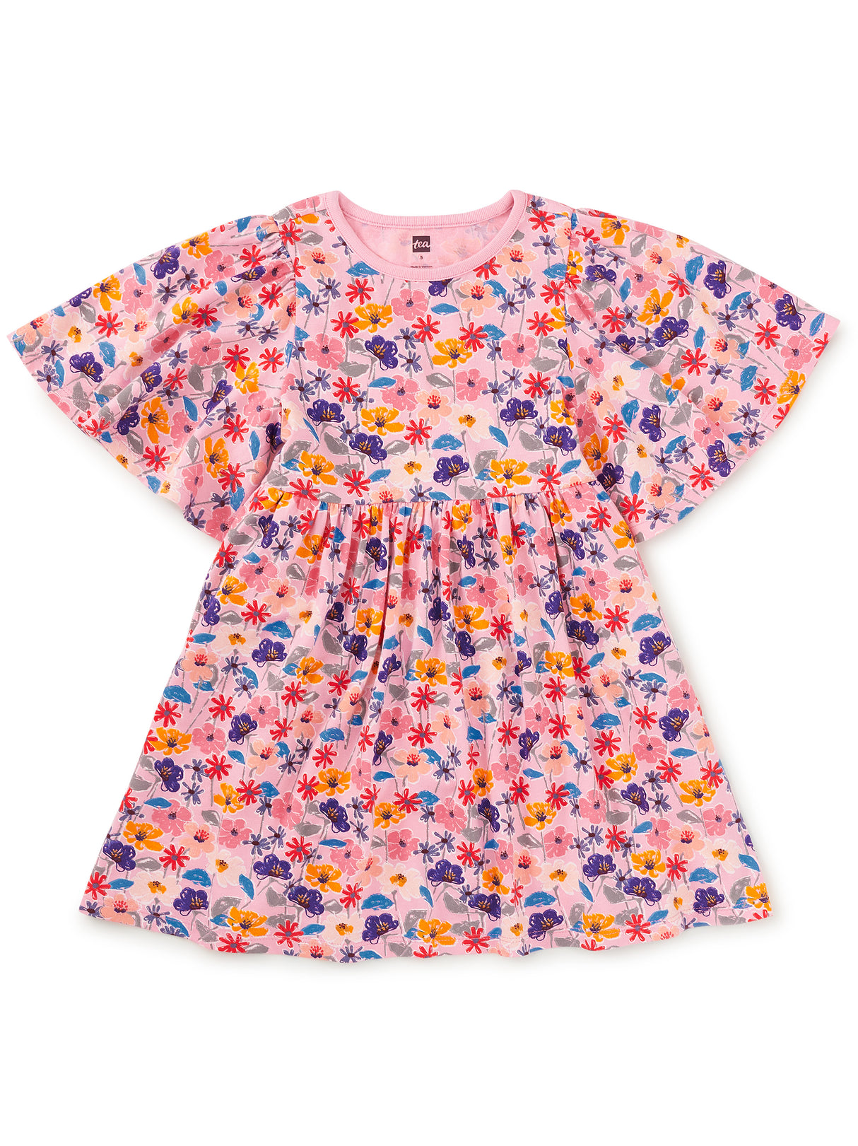 Butterfly Sleeve Dress - French Tossed Floral FINAL SALE