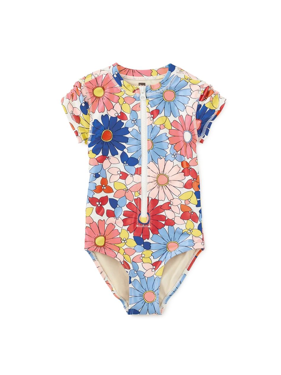 Rash Guard One-Piece Swimsuit - Daisy Deluxe