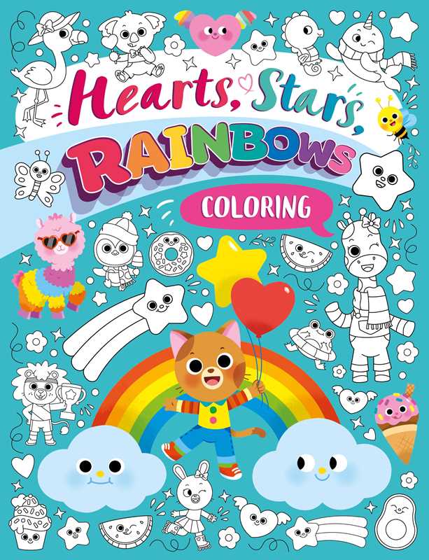 Hearts, Stars, Rainbows Coloring Set