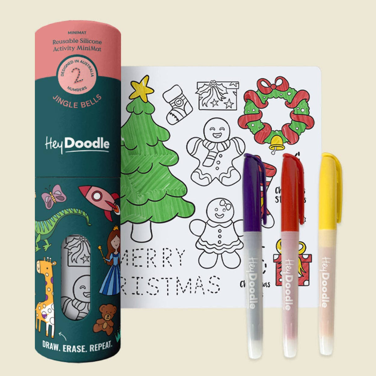Travel-Size Color-In Activity Mat - Jingle Bells