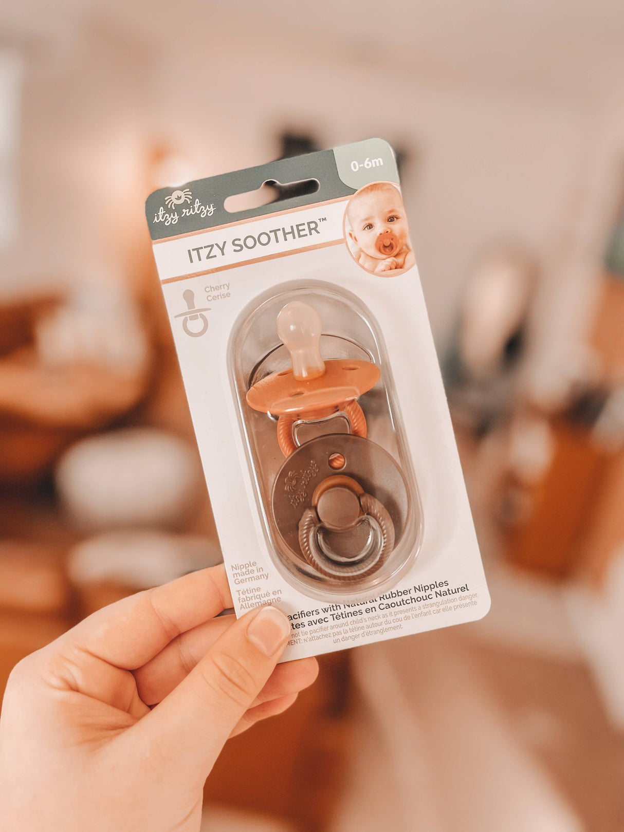 Itzy Soother Natural Rubber Paci Set - Blossom + Rosewood