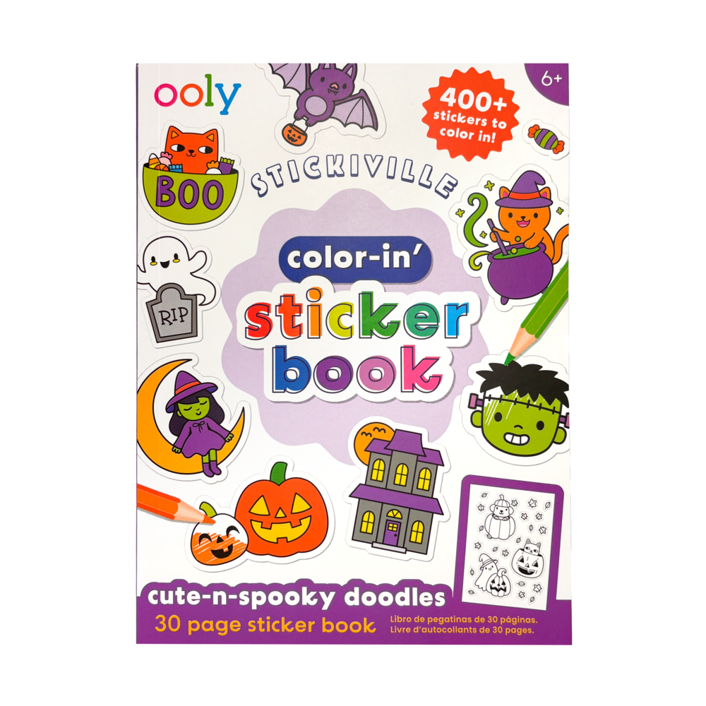 Color-in' Sticker Book - Cute n Spooky Doodles