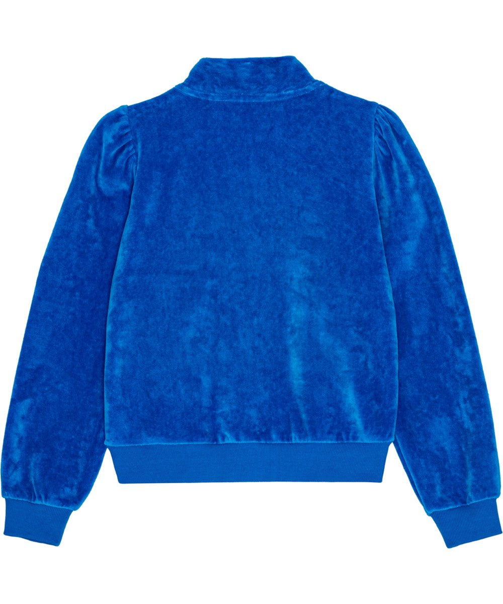 Molo Malika Velour Zip Up - Lapis Blue FINAL SALE