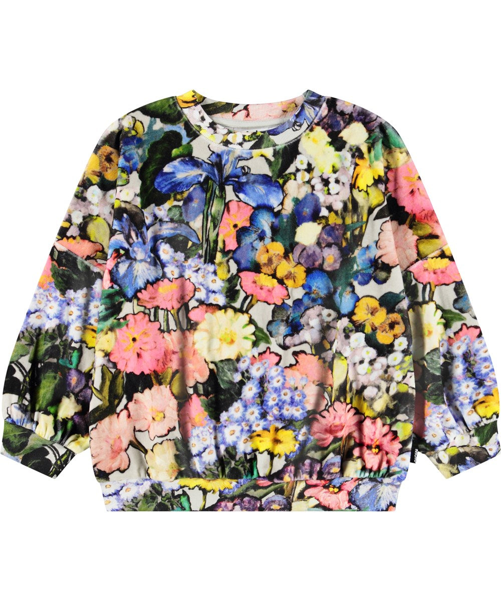 Molo Marika Velour Pullover - Floral Impression