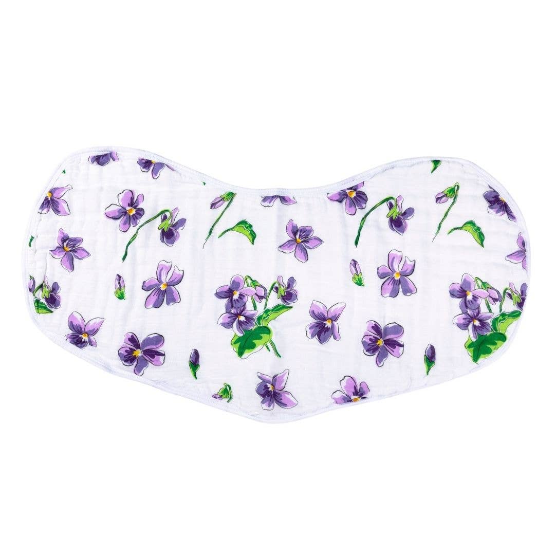 2-in-1 Burp Cloth and Bib - Violet