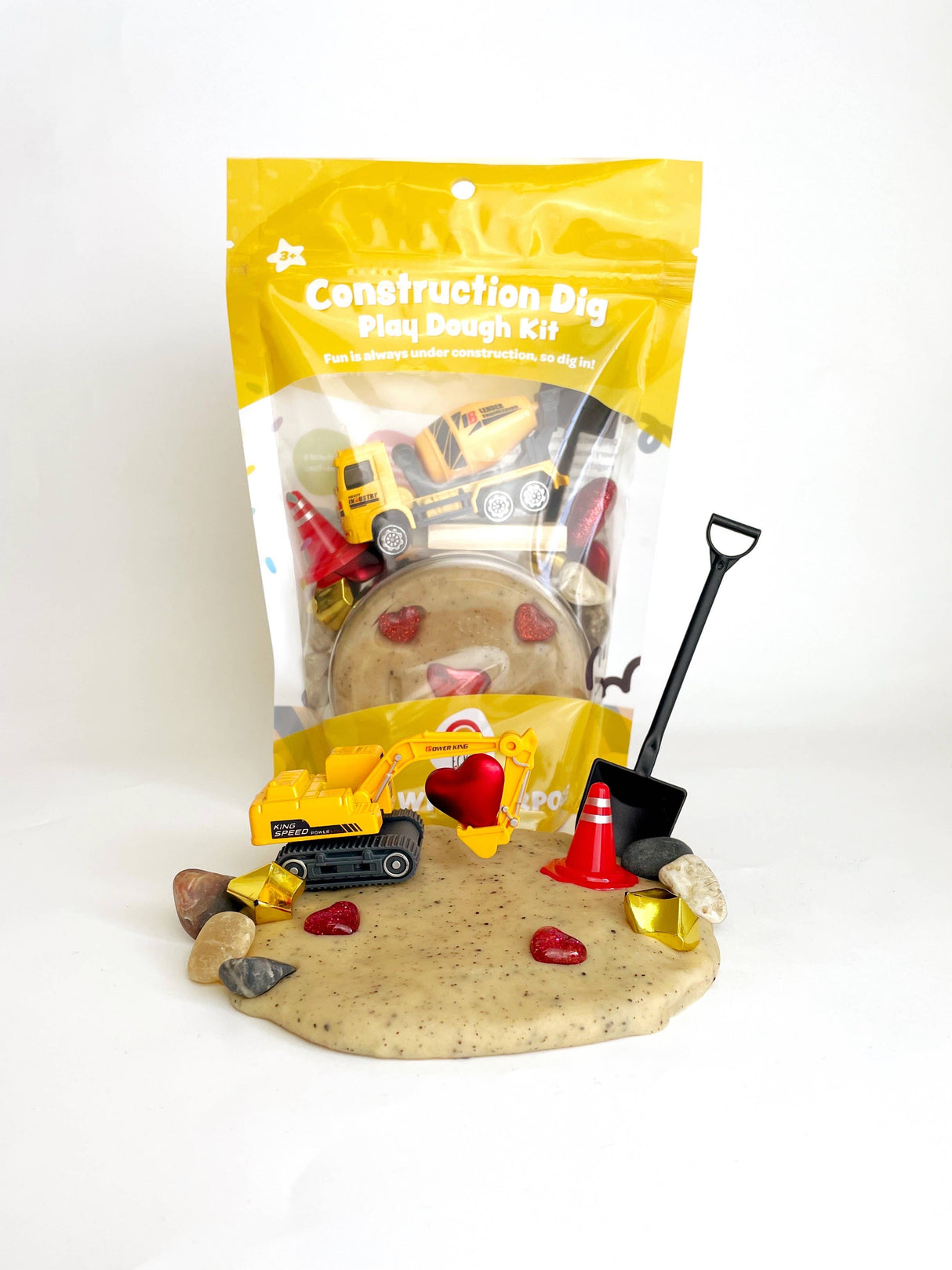 KidDough Play Kit - Valentine's "I Dig You" Construction