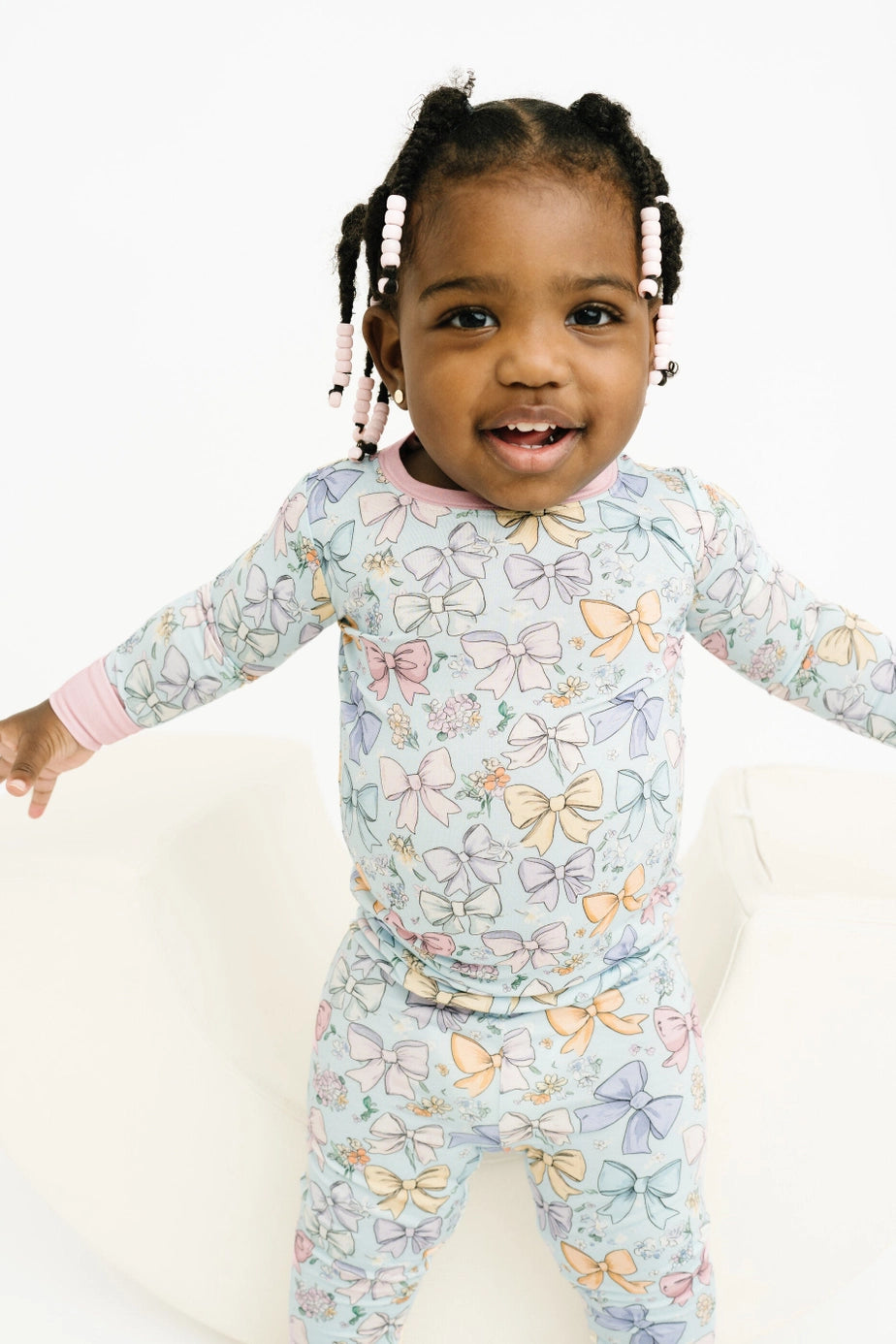 Long Sleeve Pajama Set - Spring Bows