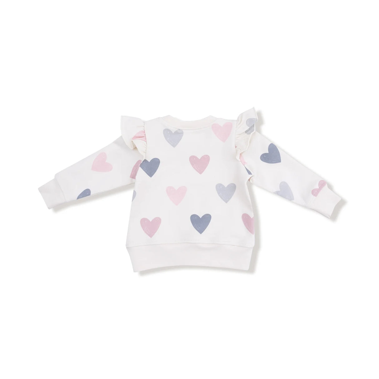 Ruffle Sweatshirt - Hearts