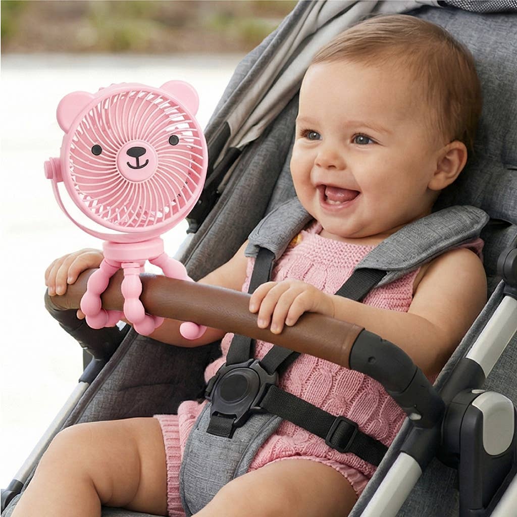 Itzy Breeze 3-Speed Stroller Fan - Pink
