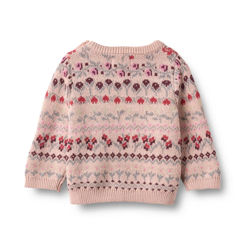 Mikmak Jacquard Pullover - Dim Rose