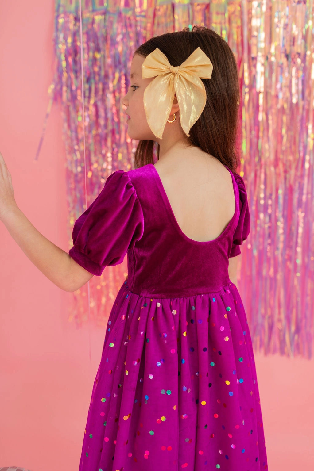 Dianna Dress - Deep Purple Confetti