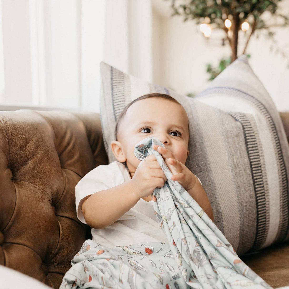 Knit Swaddle Blanket - Trout