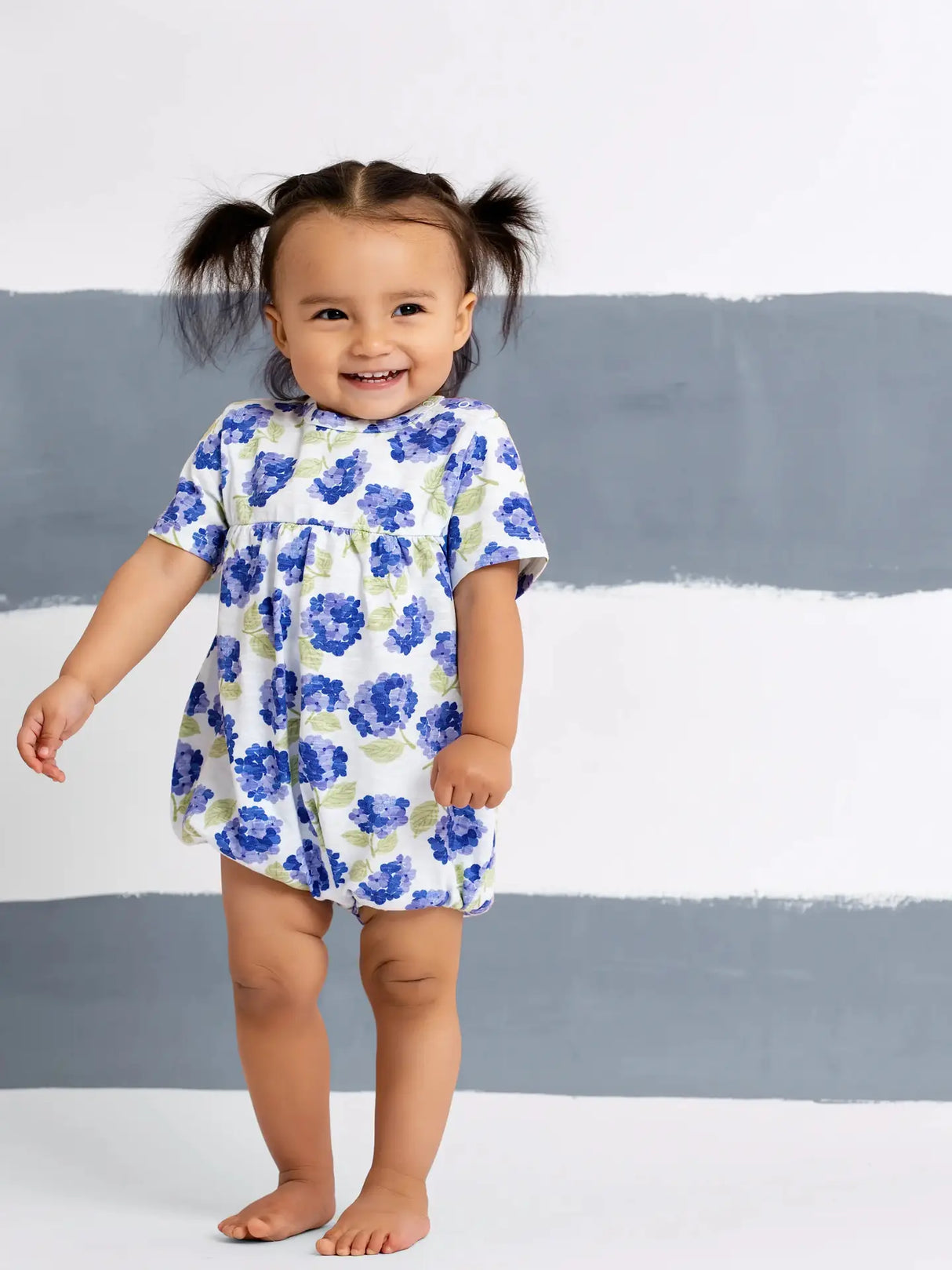 Shorty Bubble Romper - Hydrangea
