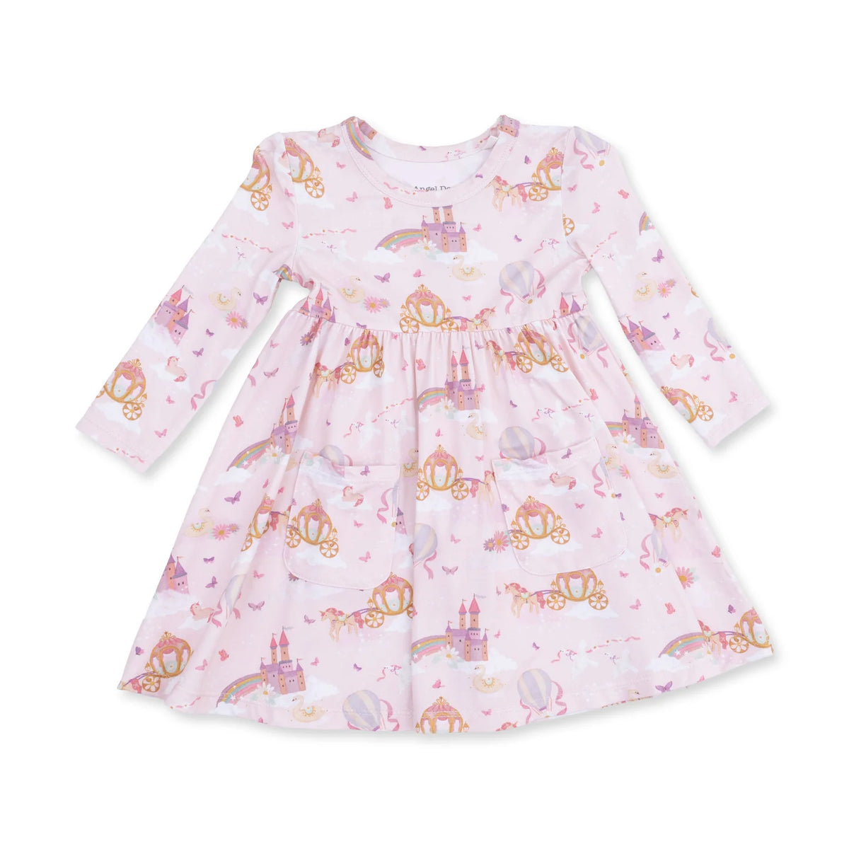 Twirly Dress and Bike Shorts - Princess Unicorns and Castle