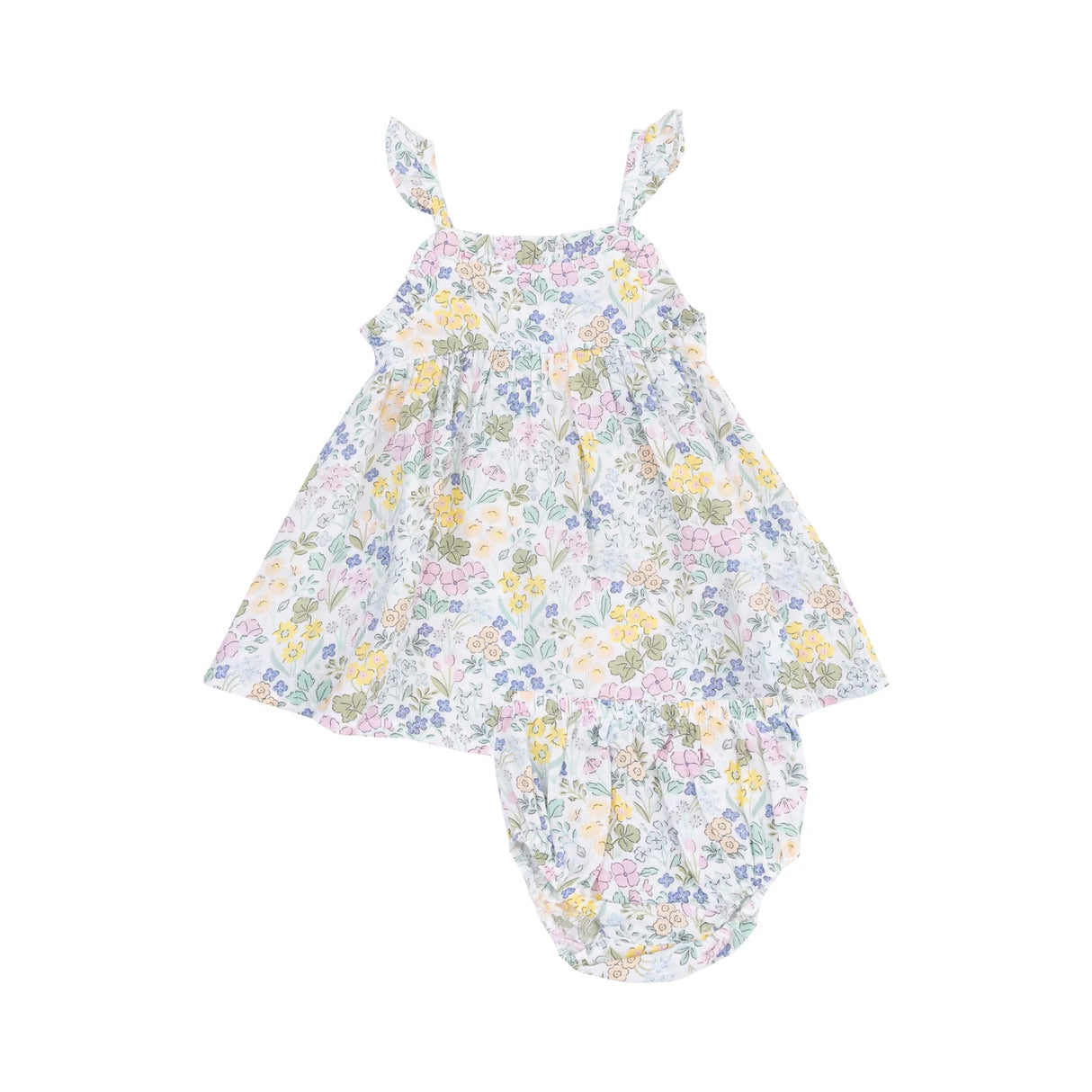 Muslin Paperbag Ruffle Dress - Samantha Floral