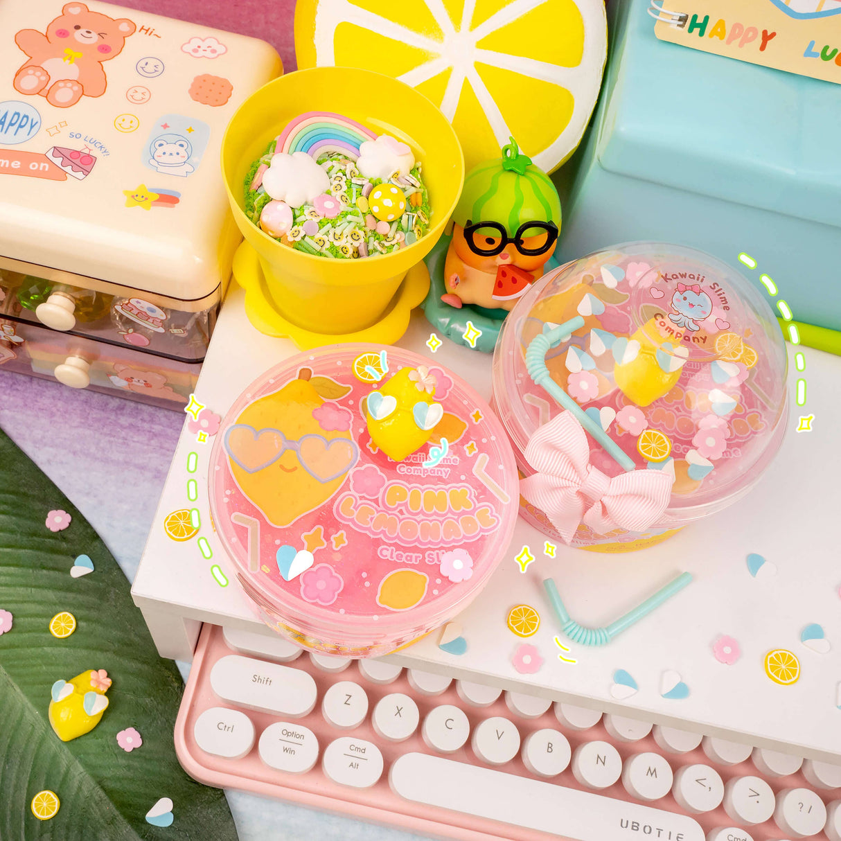 Kawaii Slime - Pink Lemonade Clear Slime