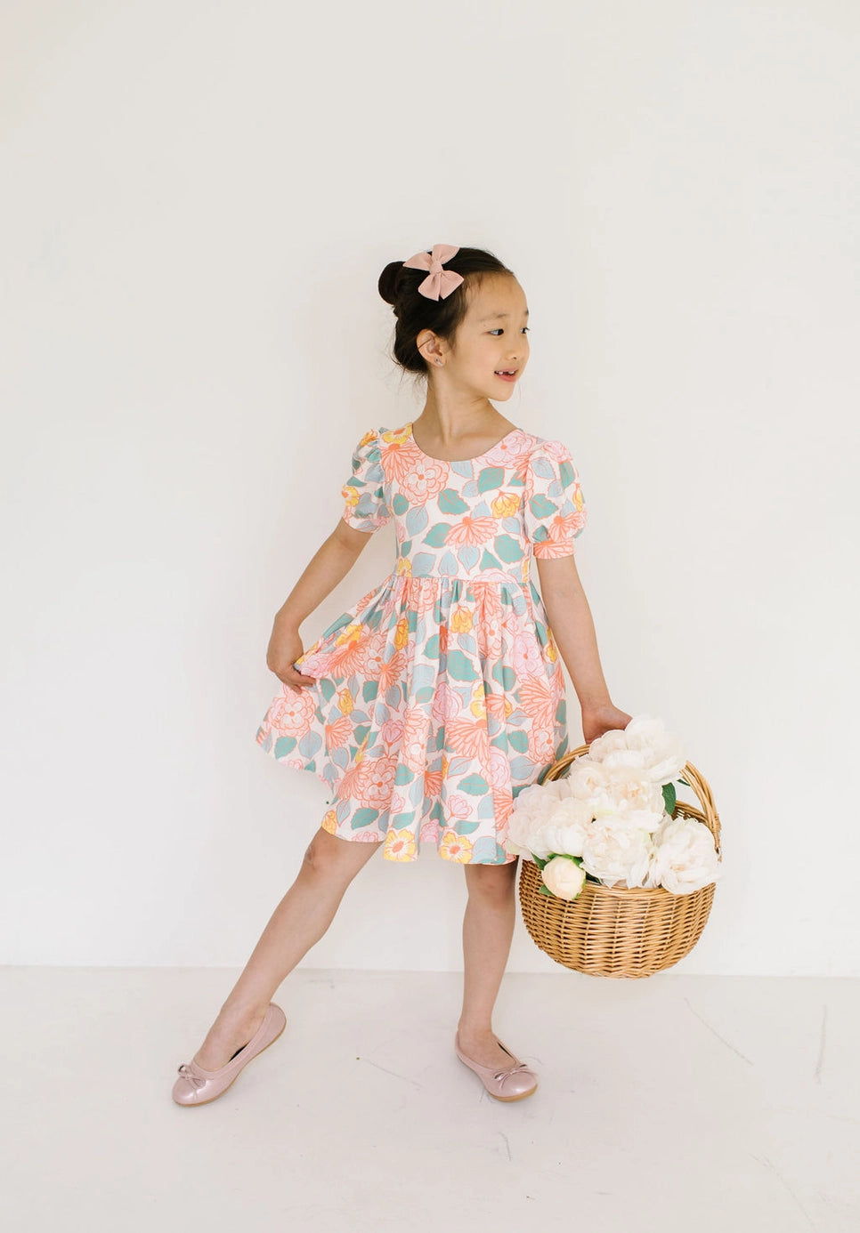 Puff Twirl Dress - Soft Floral FINAL SALE