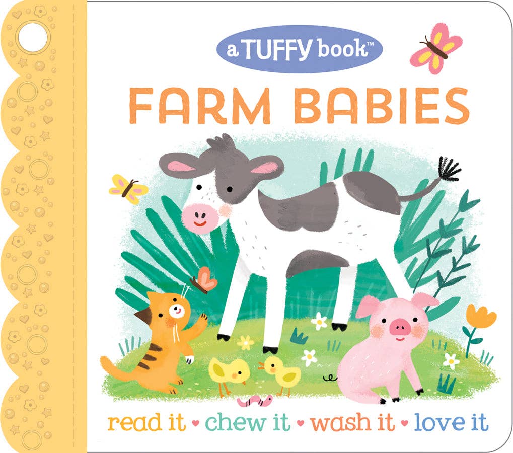 Tuffy Teether Book - Farm Babies