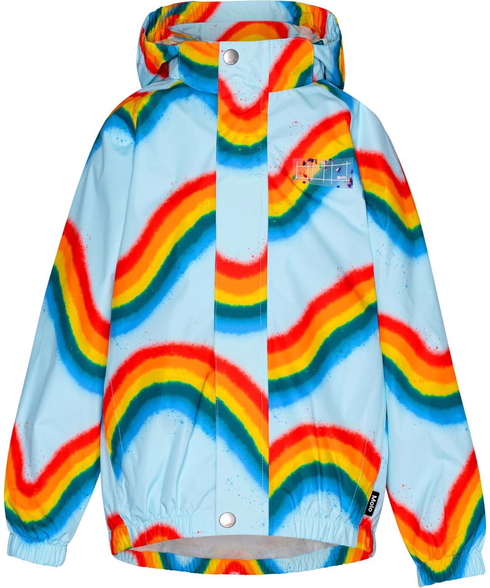 Molo Waiton Rain Jacket - Rainbow Waves FINAL SALE