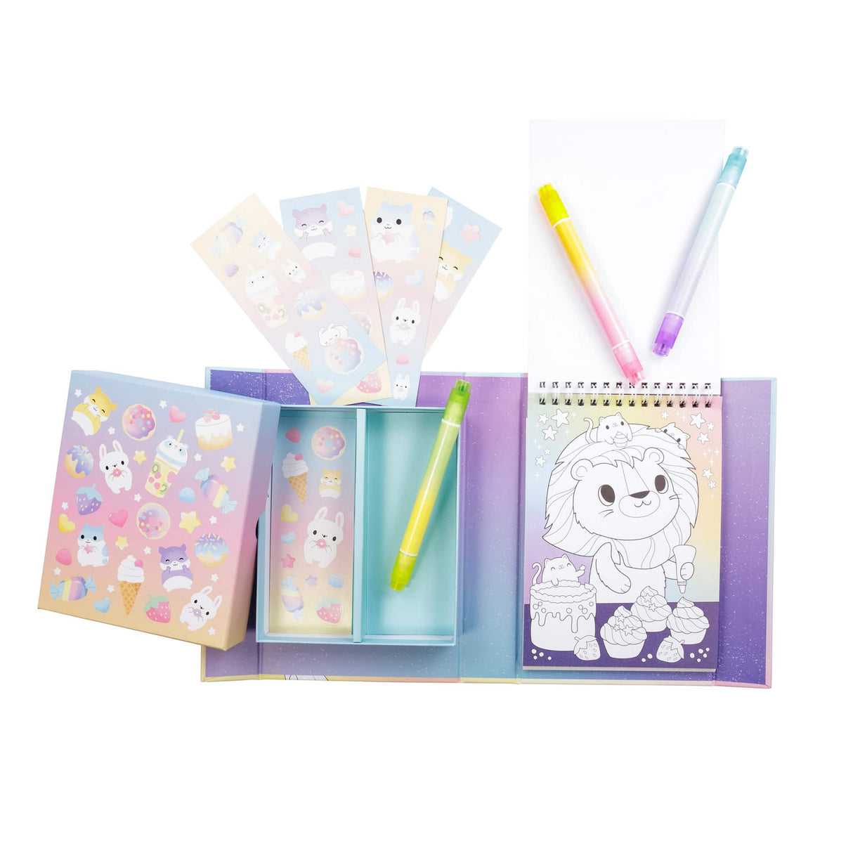 Pastel Coloring Set - Kawaii Cafe